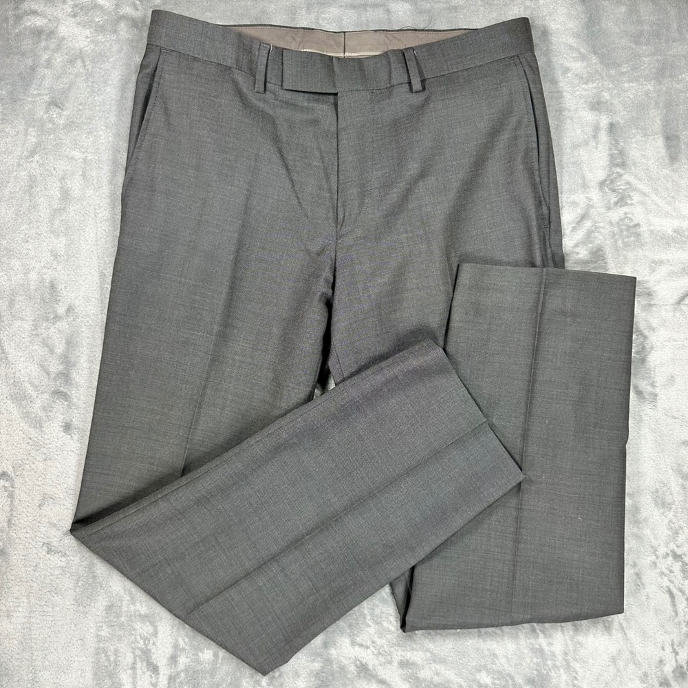 Hugo Boss Pasini2 Movie2 Grey Dress Pants Mens 38R Comfort Fit Trousers